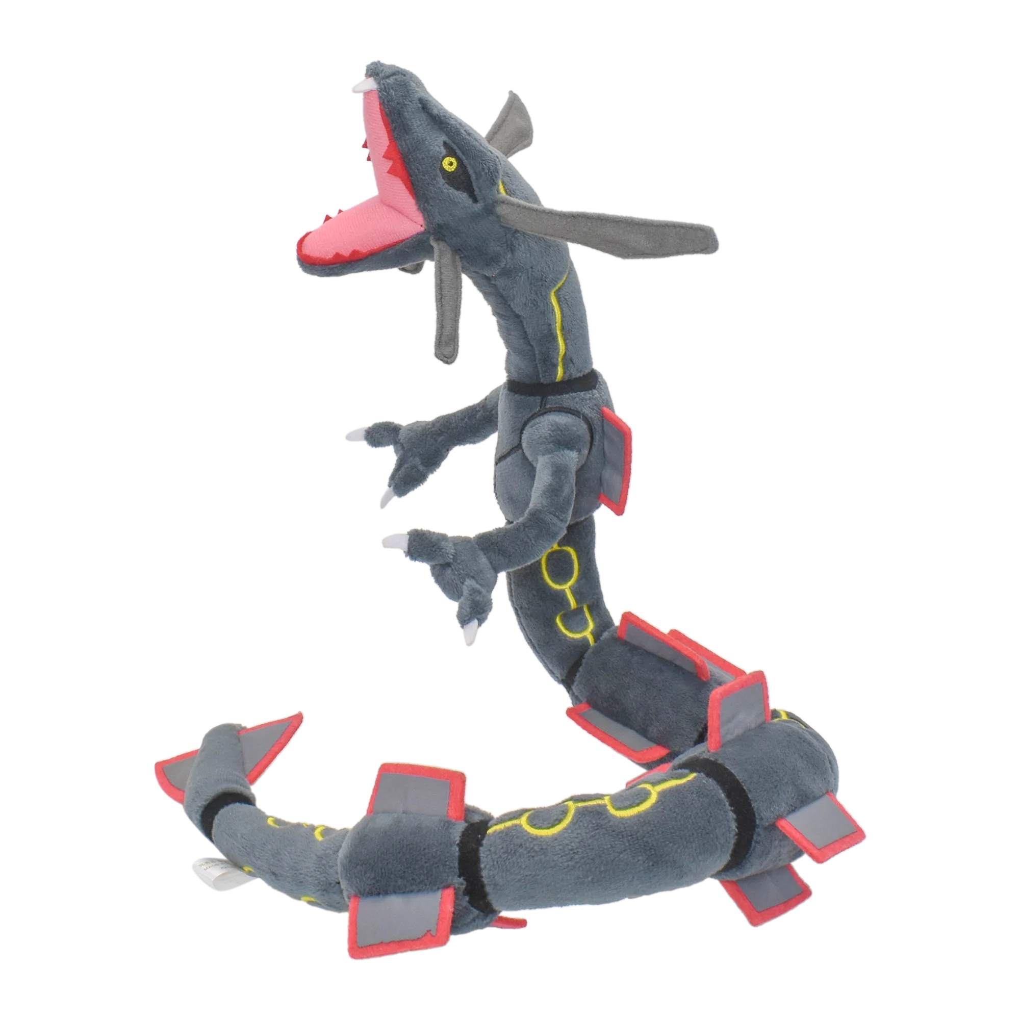 Rayquaza Brilhante Brinquedos De Pelúcia Jogo De Animais De Pelúcia, Peluches macios, Caráter Bonito Dos Desenhos Animados, Preto, 12 ", Presente Colecionável