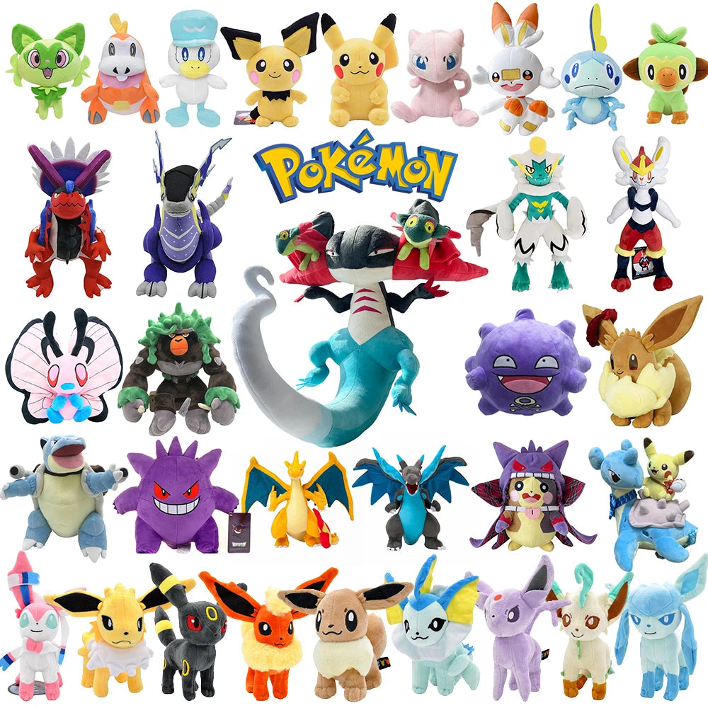 70 estilos pokemon brinquedo de pelúcia dragapult gengar pikachu eevee evolução scorbunny cinderace boneca morpeko presente de natal para crianças