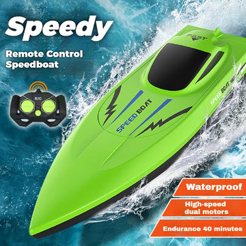 Barco de controle remoto impermeável e ultrarrápido para crianças, leve rc racer de água para piscina brinquedos divertidos presente de aniversário ideal para crianças