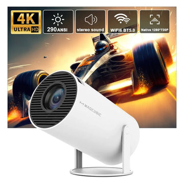 Projetor magcúbico hy300 pro 4k android 11 duplo wifi6 290ansi allwinner h713 bt5.0 1080p 1280*720p cinema em casa projetor ao ar livre