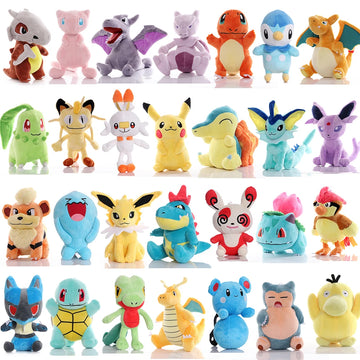 Bonito pikachu brinquedo de pelúcia pokemon charmander squirtle bulbasaur boneca de pelúcia eevee scorbunny gengar snorlax presentes de natal