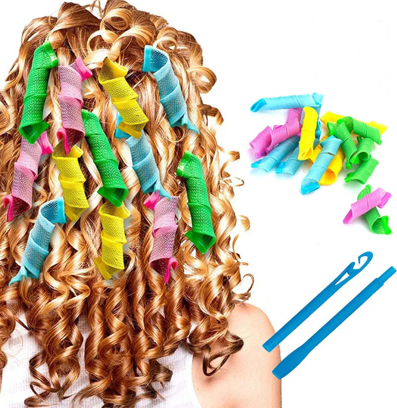 18 pçs conjunto modelador de cabelo mágico onda formadores acessórios para o cabelo rolos de cabelo diy ferramenta estilo de cabelo para mulher