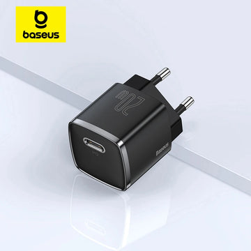 Baseus 20w tipo c carregador portátil usb c suporte pd qc carregamento rápido para telefone iphone 17 16 15 14 13 12 pro max laptops